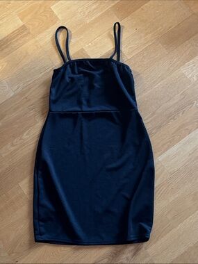 Plain black minidress
